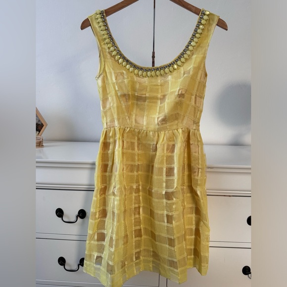 NEW Luck Paris Yellow Dress Size S - Picture 3 of 7